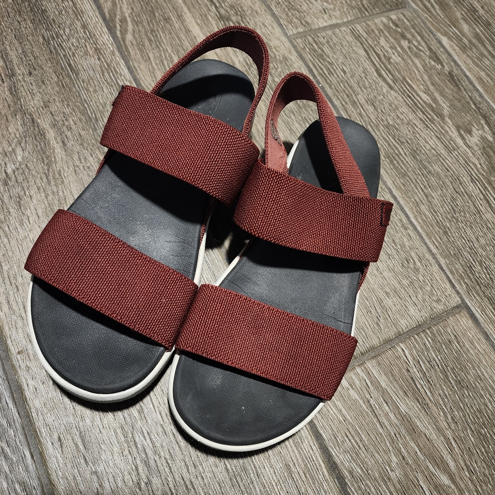 KEEN Red Strappy Sandals